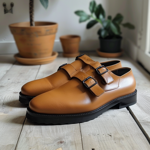 Tan Leather Bonifazio With Thick Sole Loafers