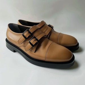 Tan Leather Bortolo With Thick Sole Loafers