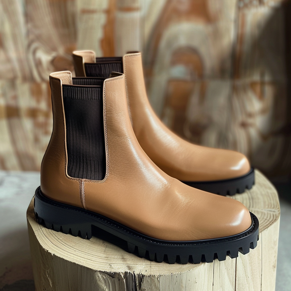 Tan Leather Aquilino With Thick Sole Chelsea Boot