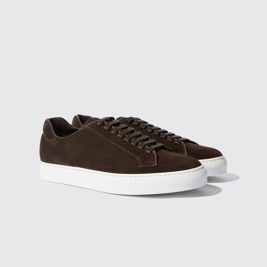 Brown Suede Logan Lace Up Sneakers