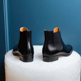Black Leather Lucca Slip On Chelsea Boots - AW24