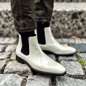 White Melchiorre Chelsea Boot