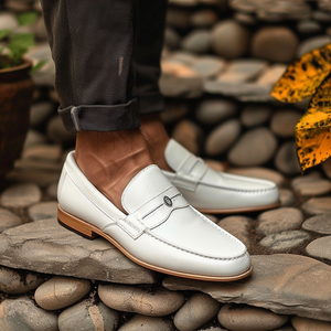 White Nevio Loafers