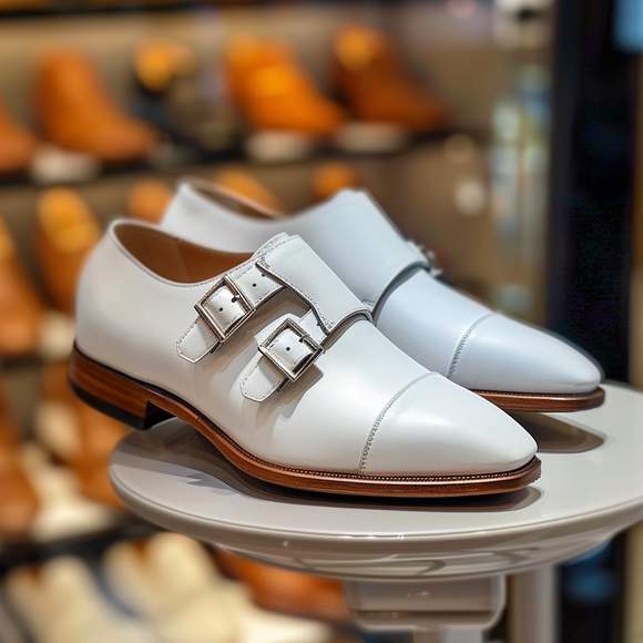 White Niccolò Monk Straps