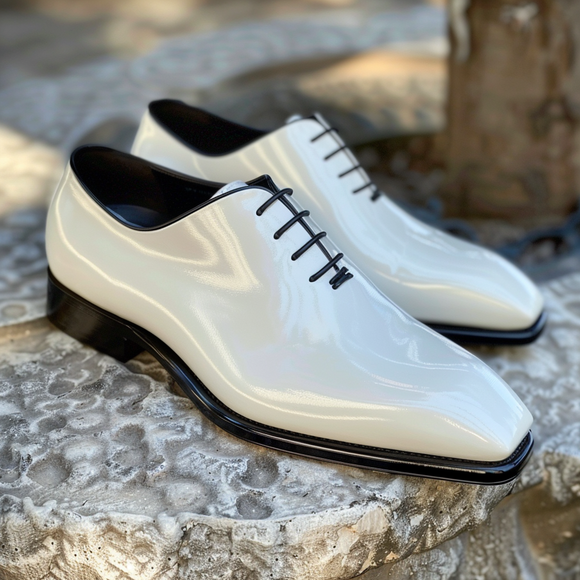 White Oliviero Oxford Shoes