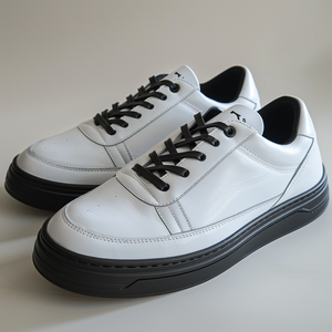 White Orfeo With Black Sole Sneakers