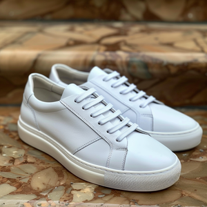 White Agostino With White Sole Sneakers