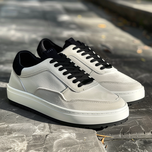 White Suede Leather Aureliano Sneakers