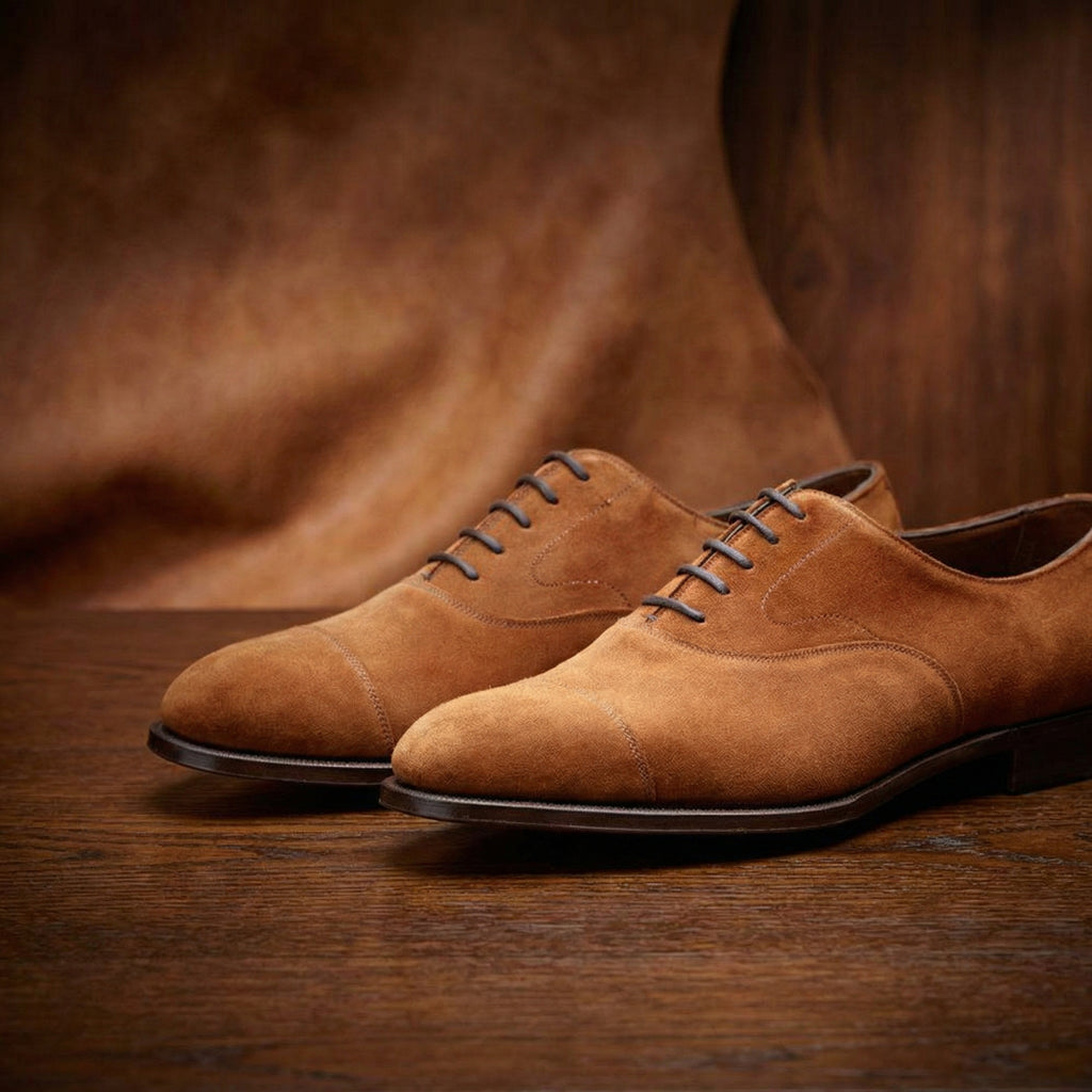 Height Increasing Tan Suede Ruxley Oxfords