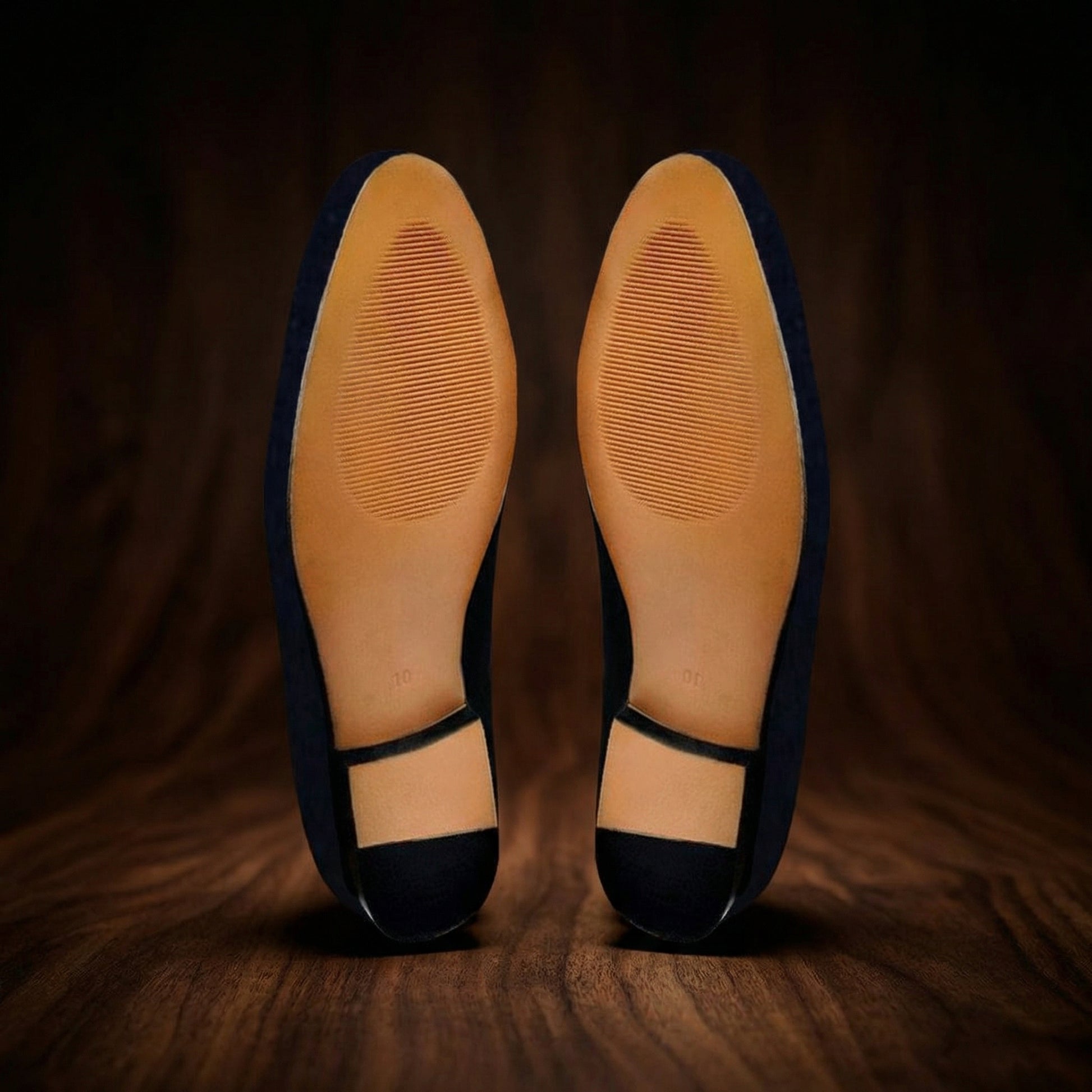 Blue Velvet Bear v/s Bull Embroidered Loafers