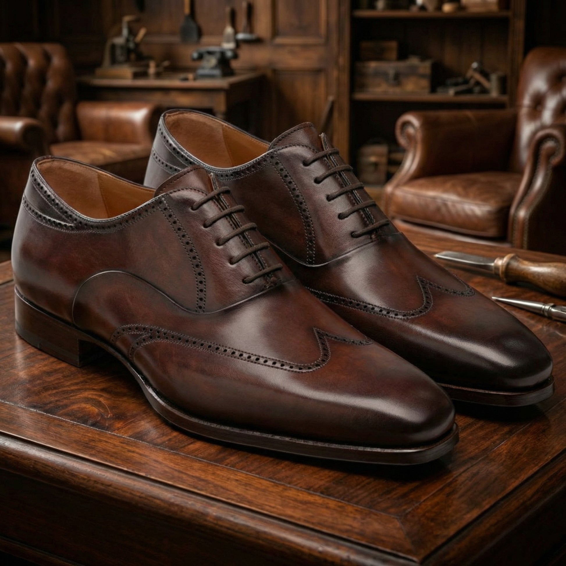 Brown Leather Selsdon Brogue Oxfords