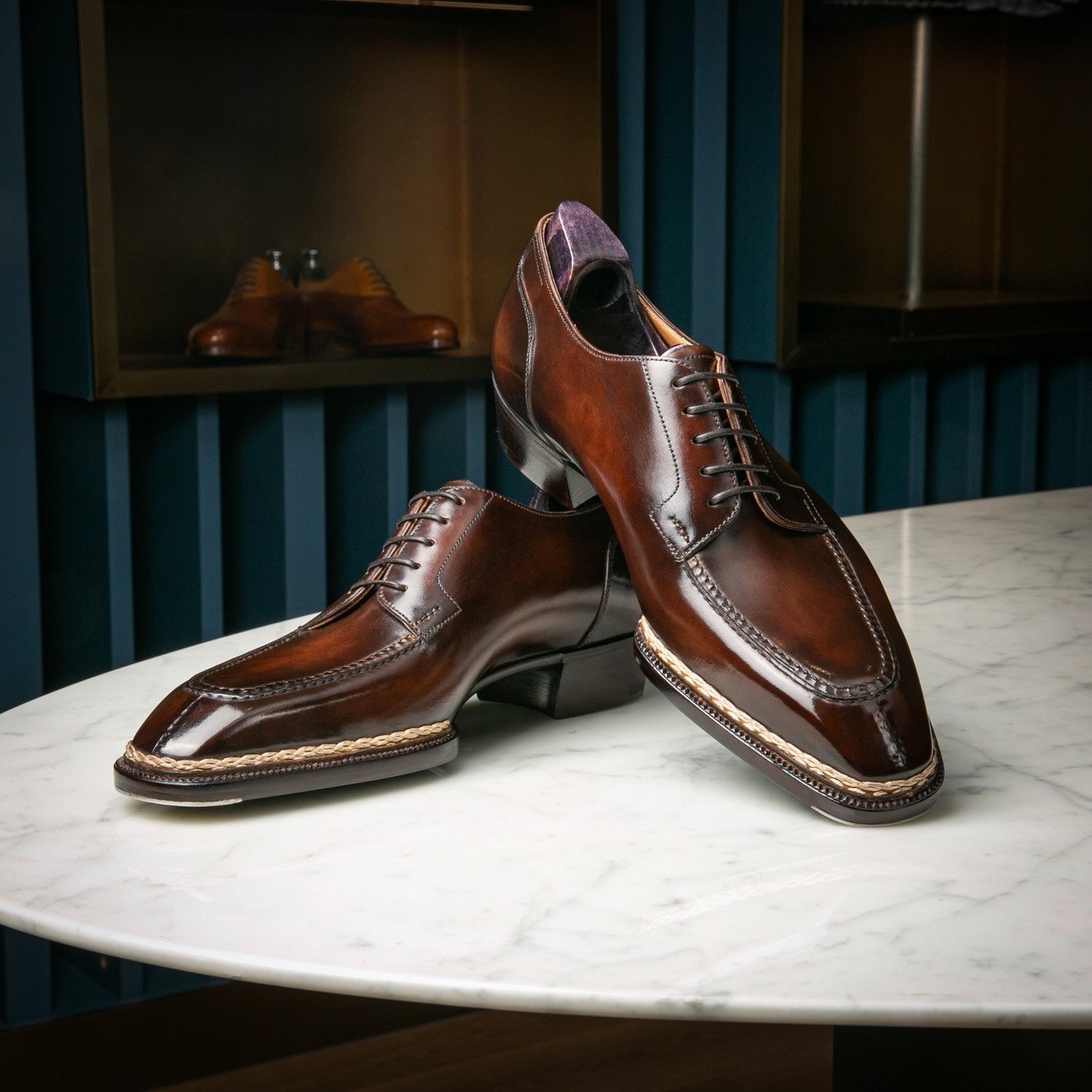 Tan Leather Regal Rhythm Woodford Balmoral Toe Cap Oxfords