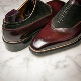 Cherry Leather Garnet Grace Brogue Oxford Shoes