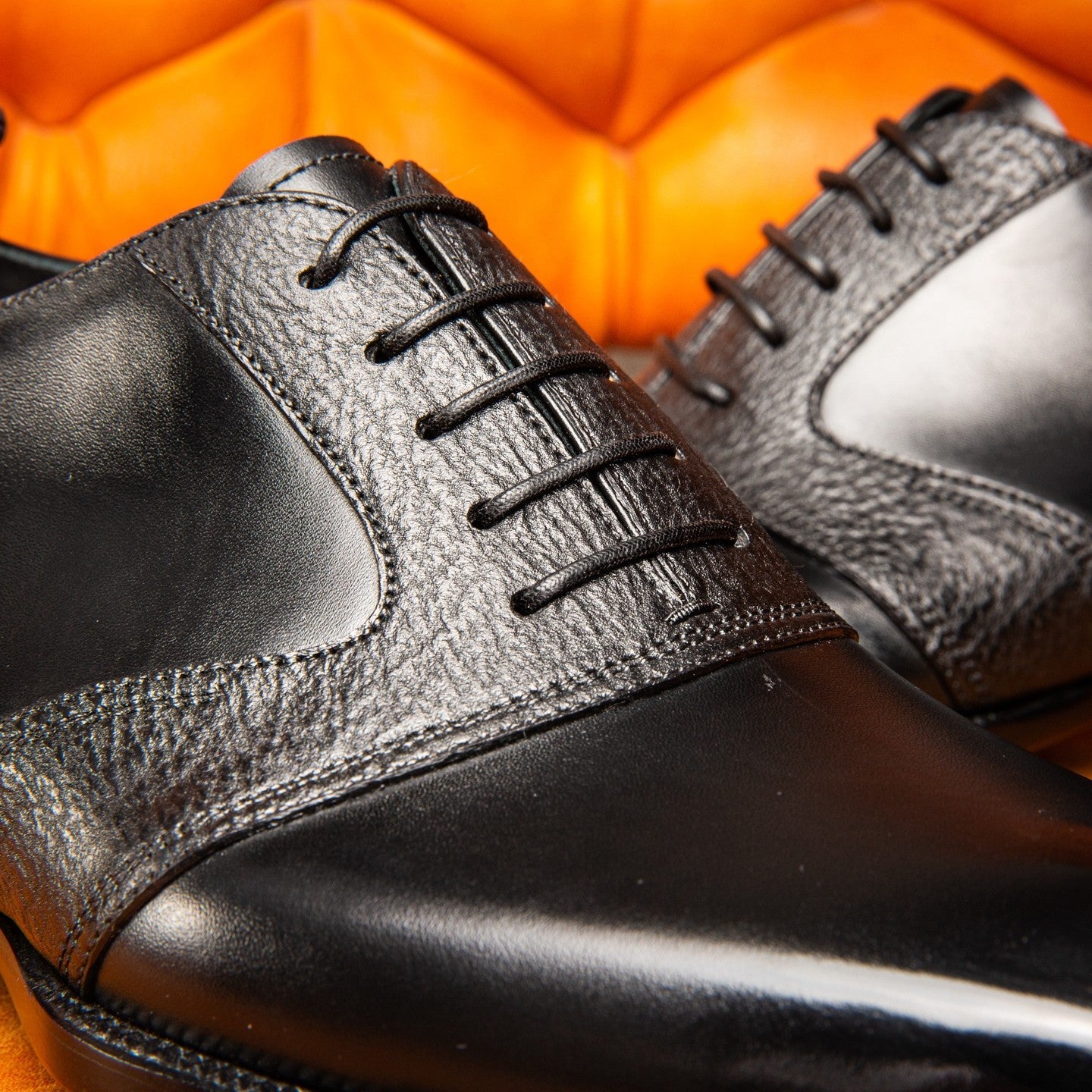 Tan Leather Dapper Derby Woodford Balmoral Toe Cap Oxfords