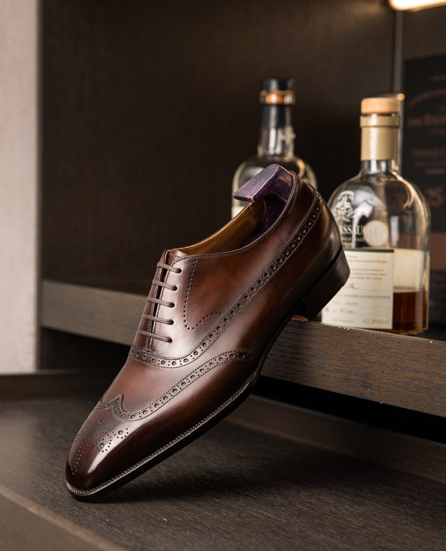 Brown Leather Sunbaked Sahara Brogue Oxford Shoes