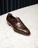 Brown Leather Urban Chic Slip-On Loafers   - Summer 2024 Collection