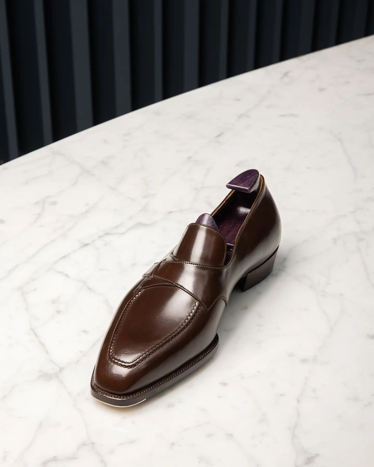 Brown Leather Urban Chic Slip-On Loafers   - Summer 2024 Collection