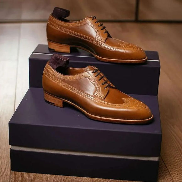 Tan Leather Amber Accent Oxfords - Summer 2024 Collection