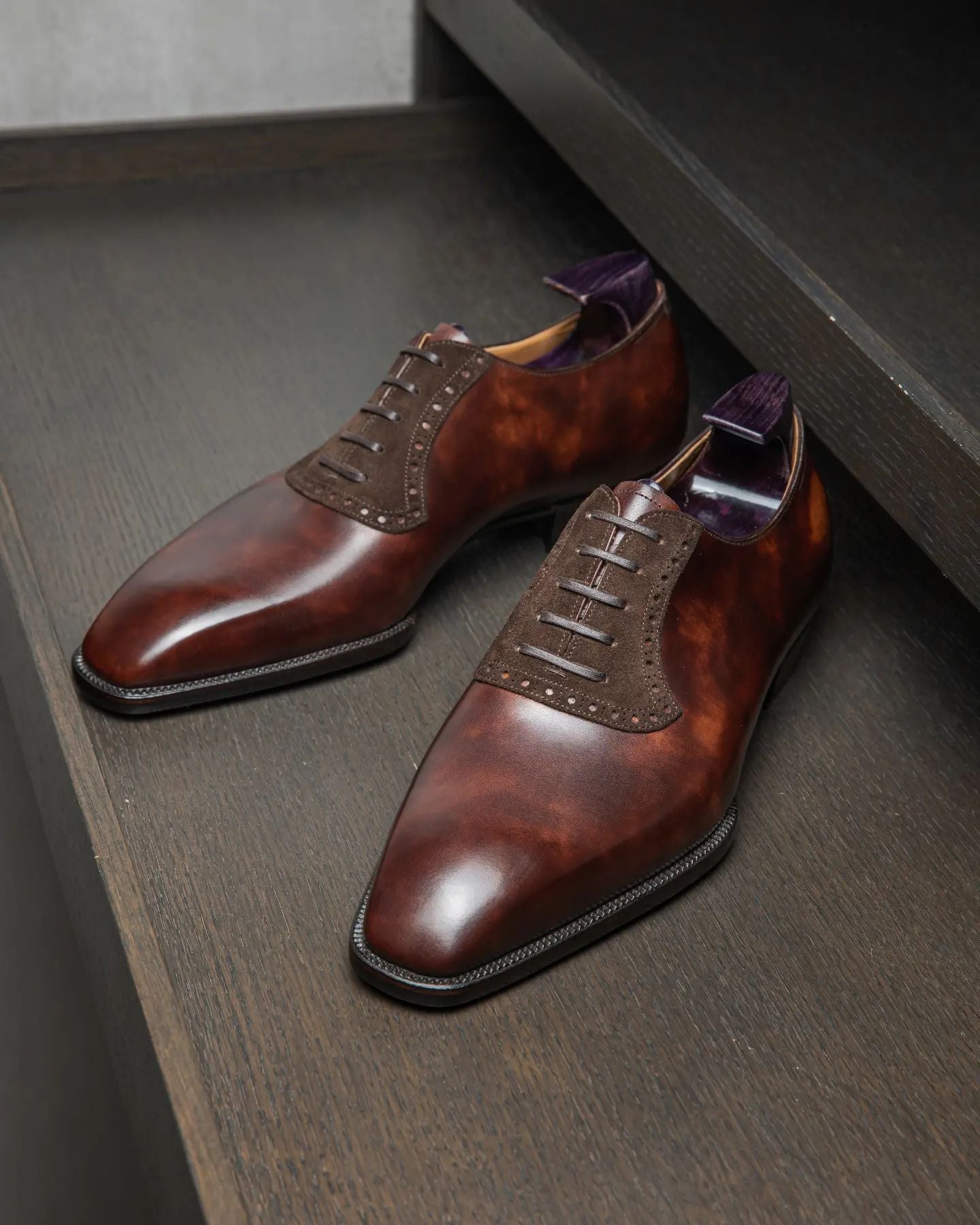 Tan Leather Oxford Opulence Lace Up Shoes - Summer 2024 Collection
