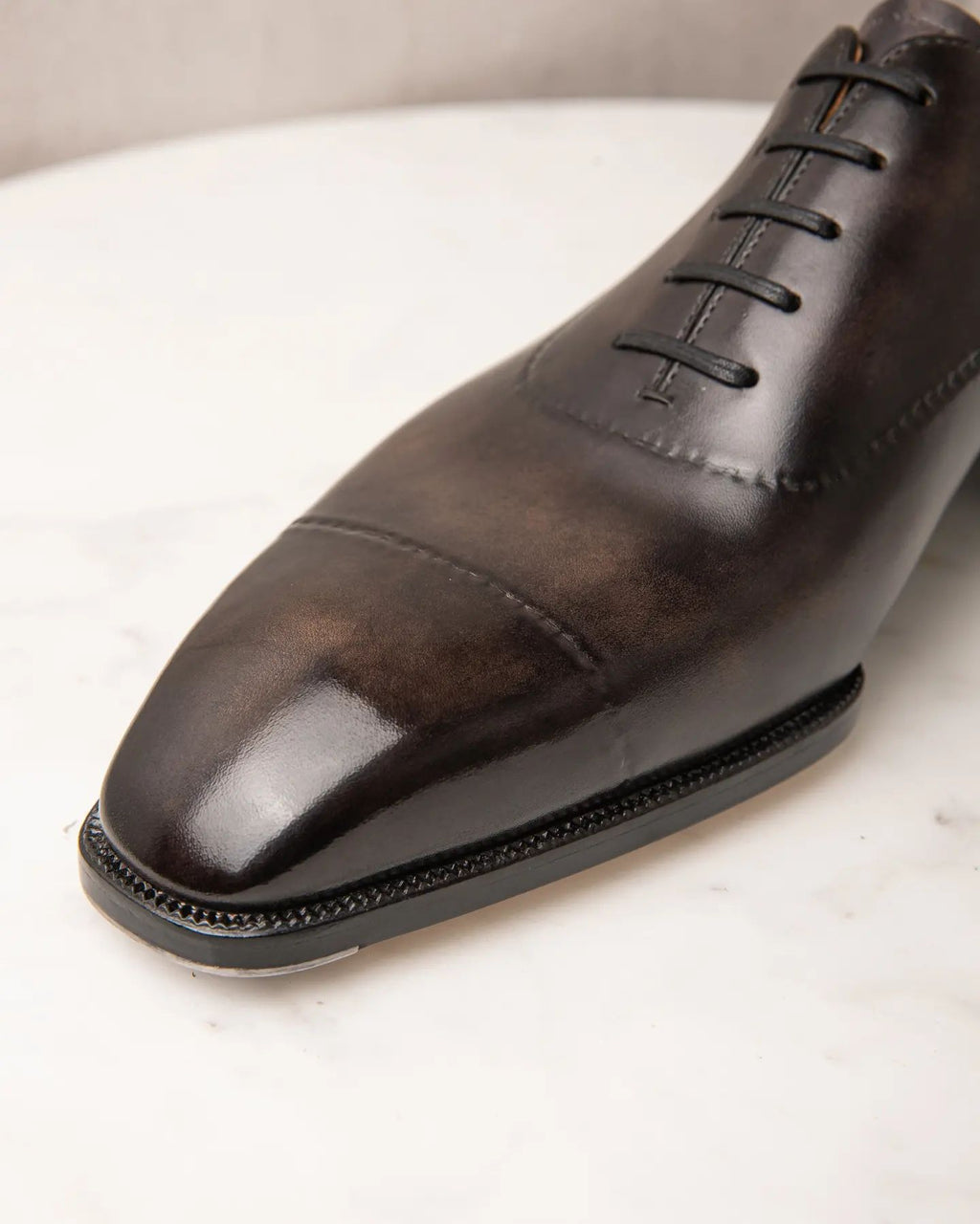 Brown Leather Oxford Suave Step Lace Up Shoes - Summer 2024 Collection