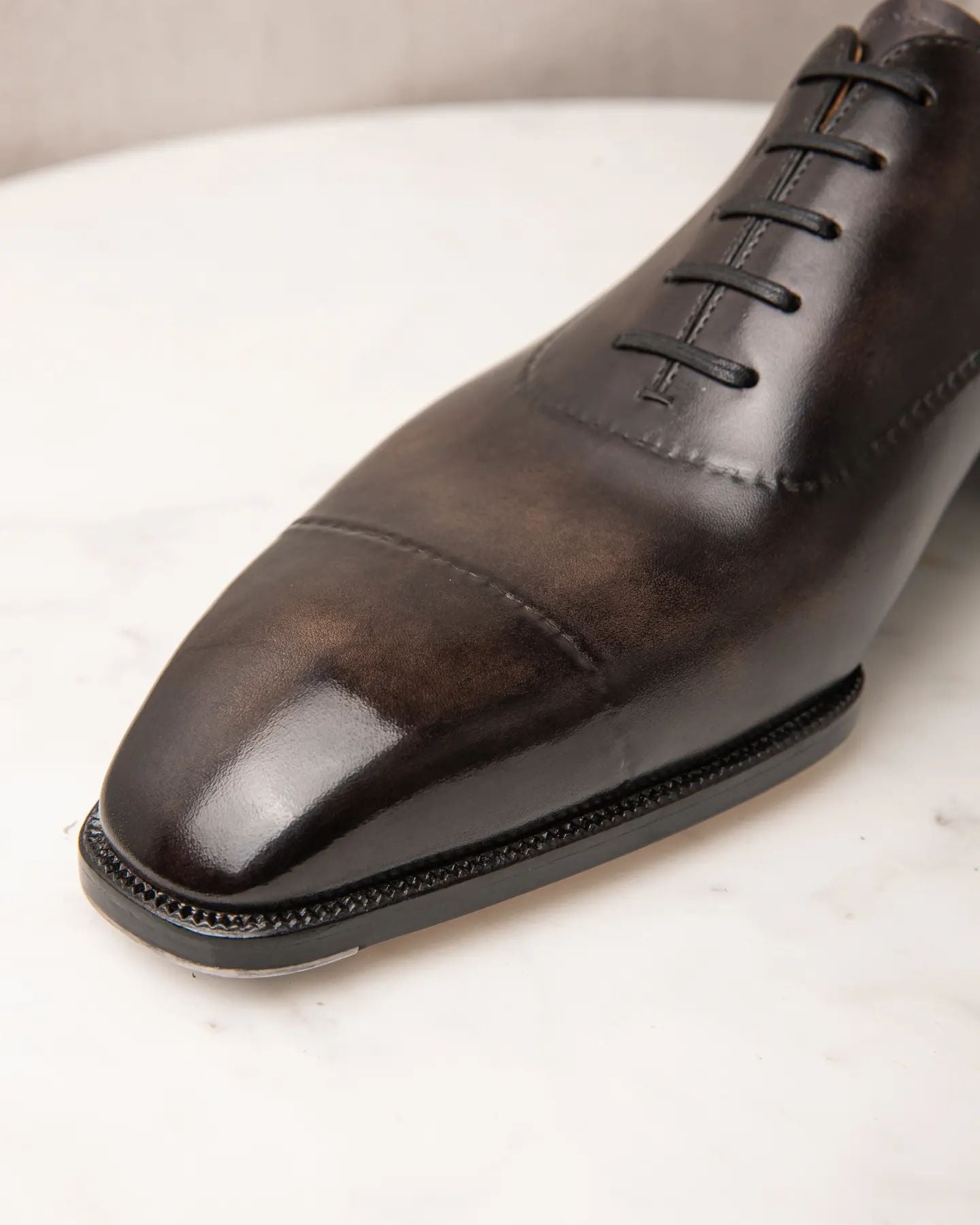 Brown Leather Oxford Suave Step Lace Up Shoes - Summer 2024 Collection