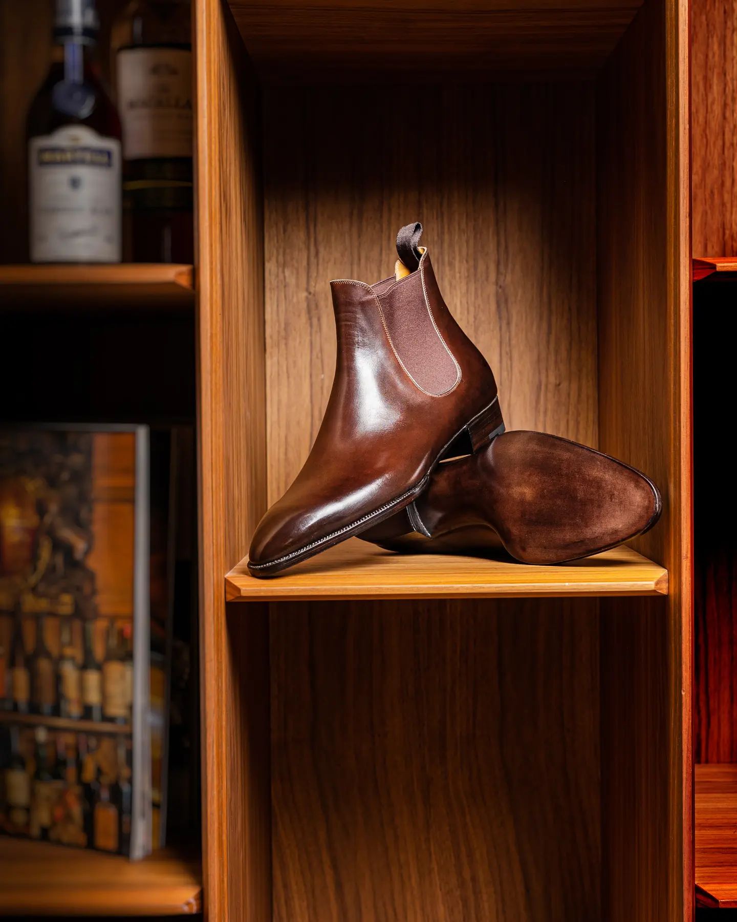 Tan Leather Fenland Slip On Chelsea Boots