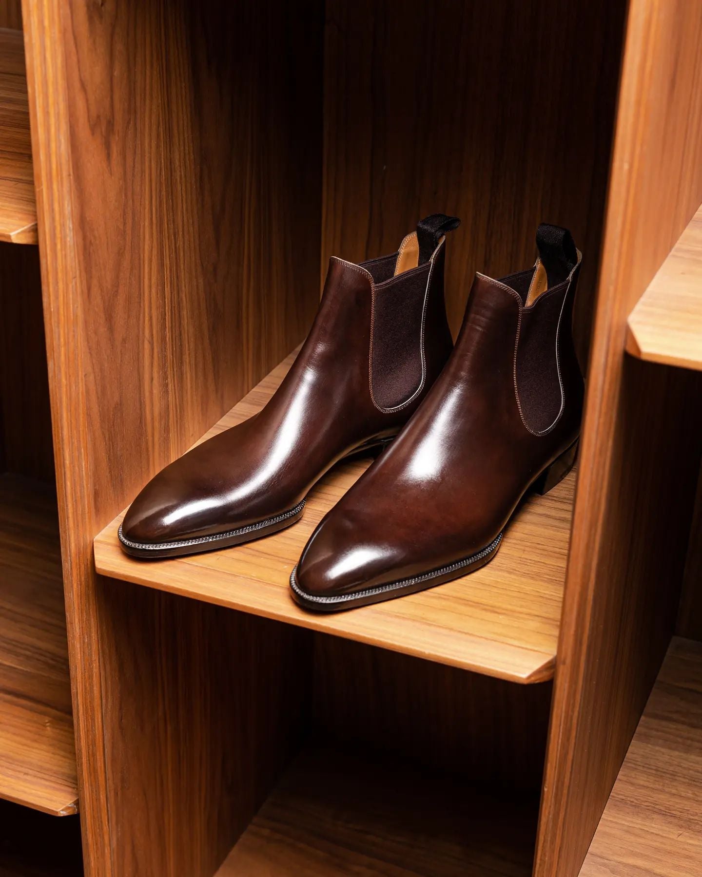 Tan Leather Fenland Slip On Chelsea Boots