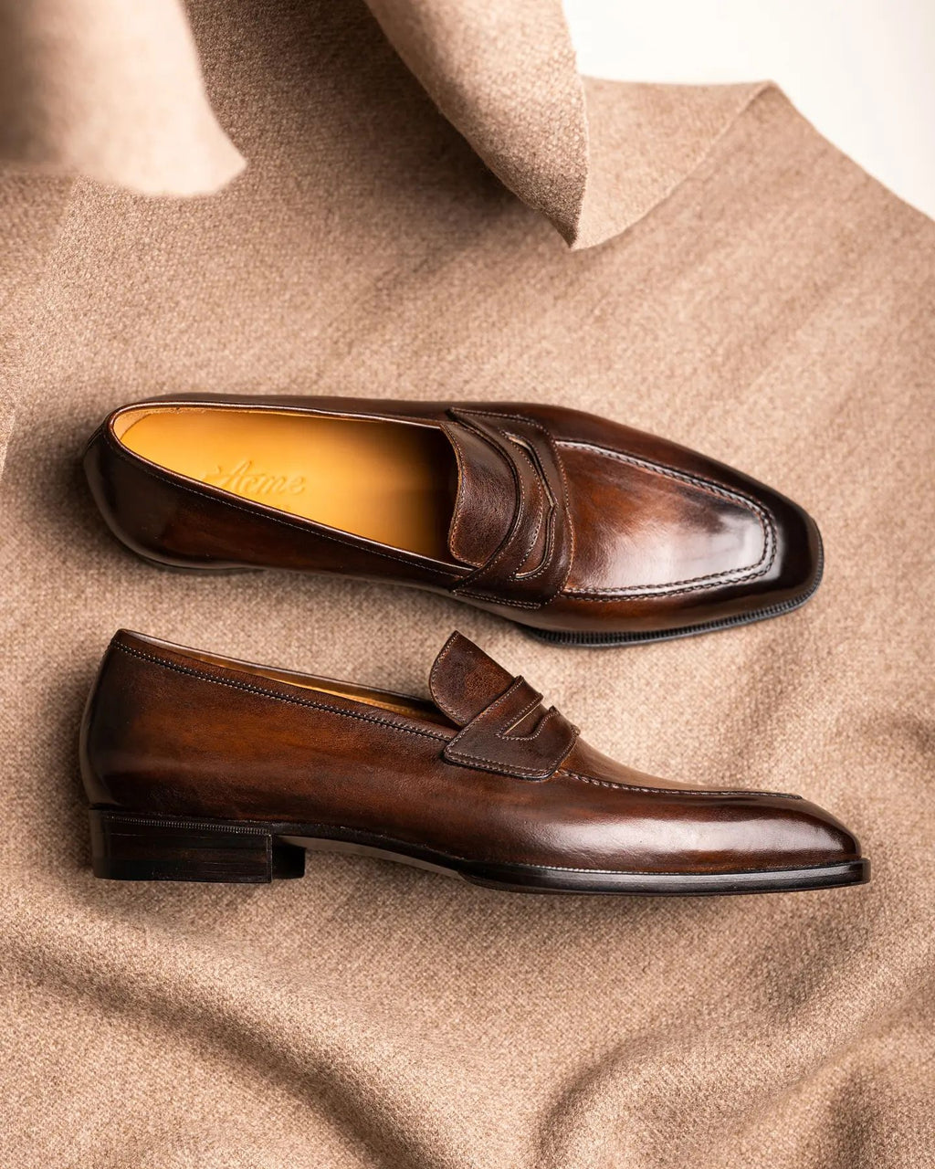 Brown Leather Relaxed Radiance Slip-On Loafers   - Summer 2024 Collection