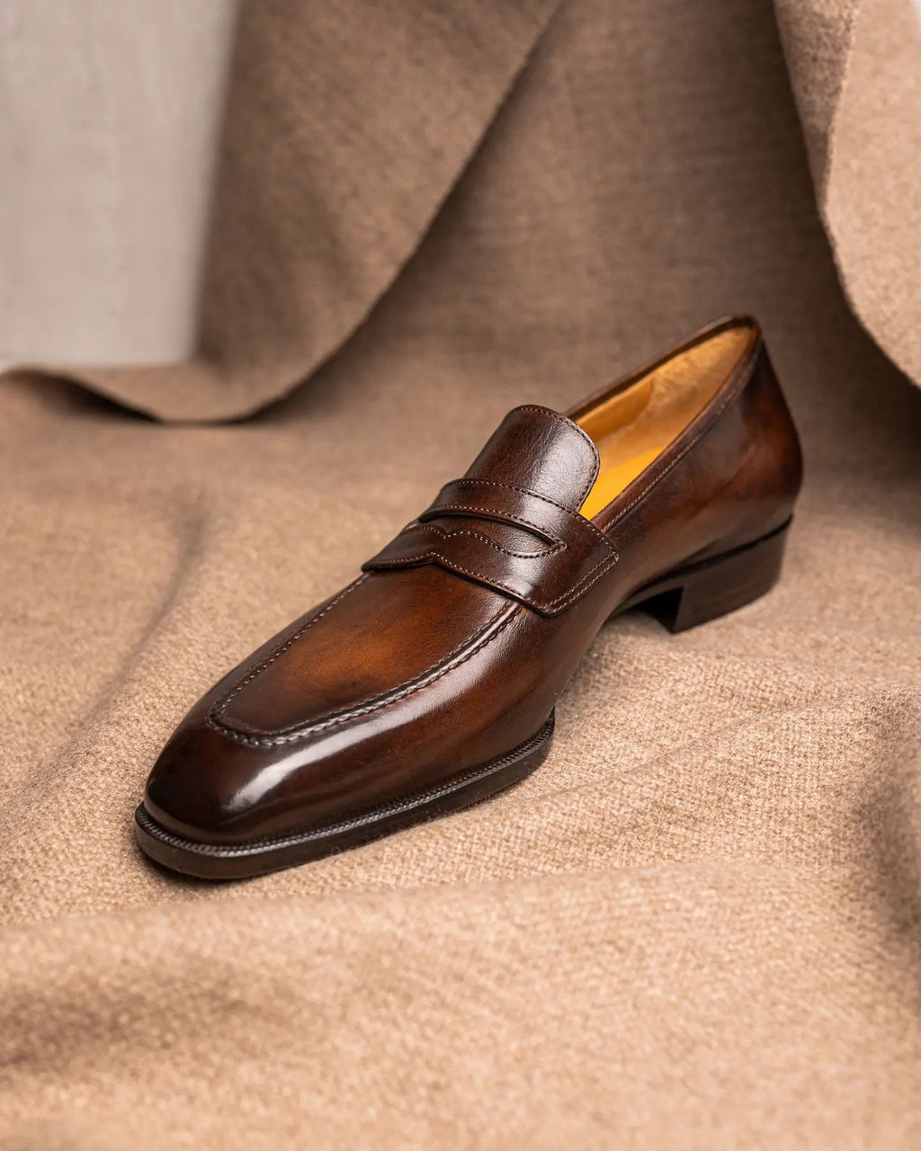 Brown Leather Relaxed Radiance Slip-On Loafers   - Summer 2024 Collection