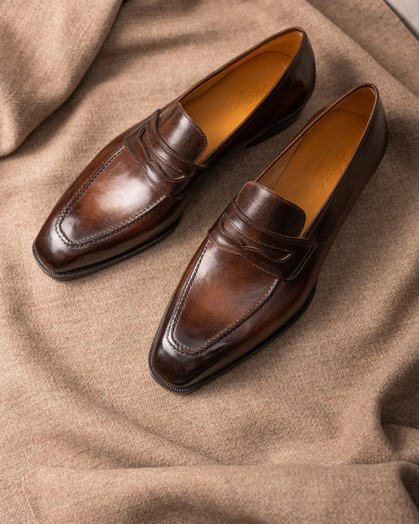 Brown Leather Relaxed Radiance Slip-On Loafers   - Summer 2024 Collection