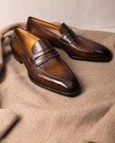 Brown Leather Relaxed Radiance Slip-On Loafers   - Summer 2024 Collection