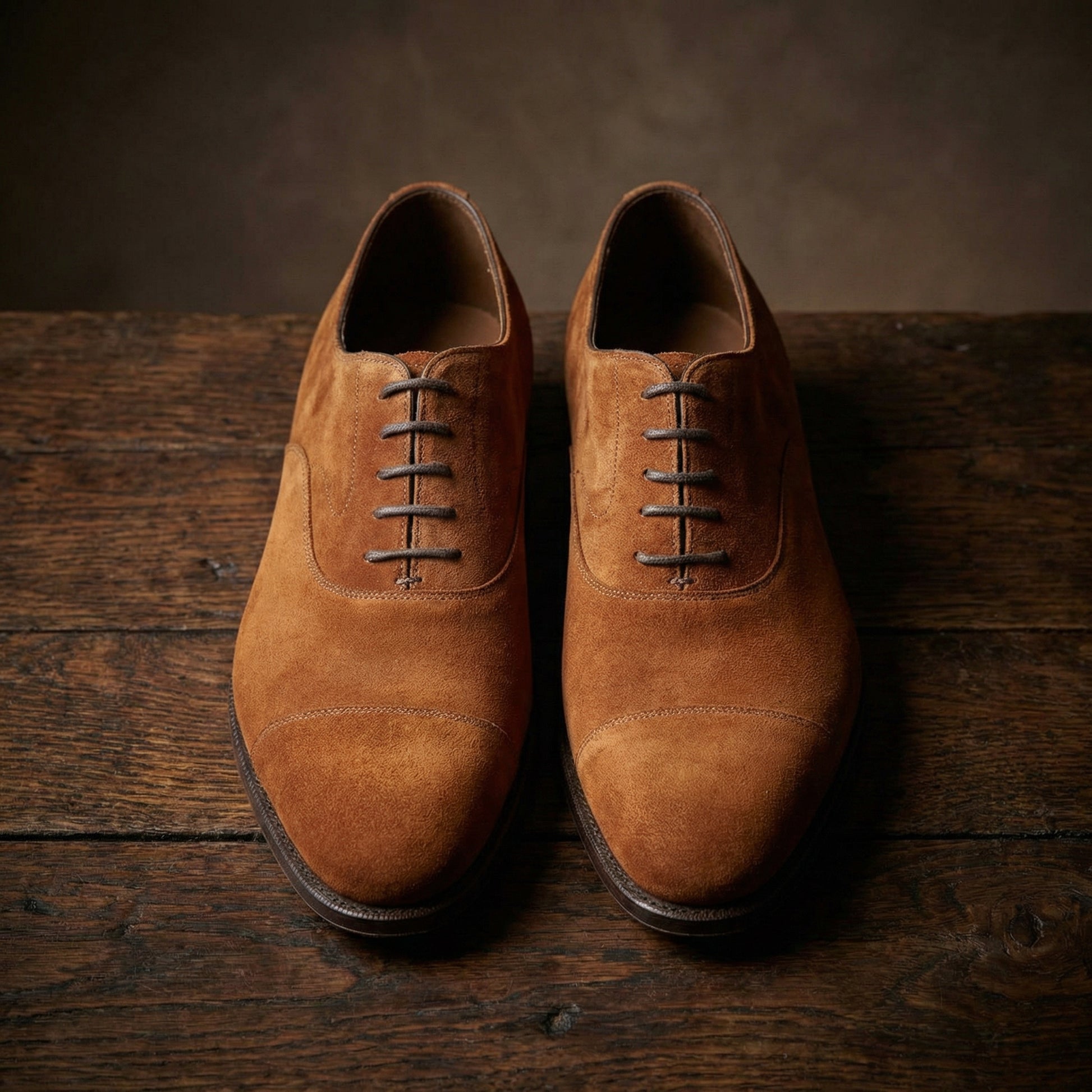Height Increasing Tan Suede Ruxley Oxfords