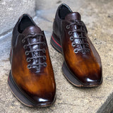 Tan Leather Regal Rhythm Woodford Balmoral Toe Cap Sneaker