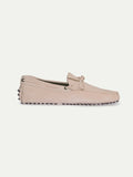 Light Beige Suede Ophelia Driving Loafers