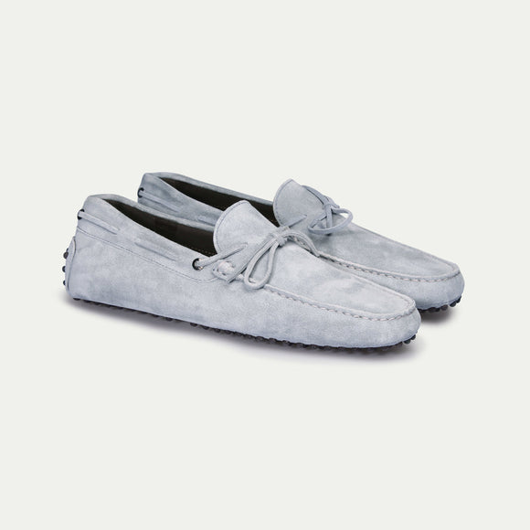 Washed Blue Suede Ophelia Driving Loafers - AW24