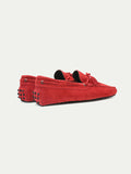 Bright Red Suede Ophelia Driving Loafers 