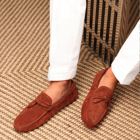 Brick Red Suede Ophelia Driving Loafers 