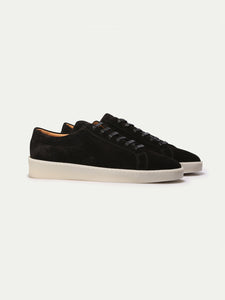 Navy Blue Suede Astrid Lace Up Sneakers - AW24
