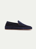 Navy Blue Suede Freya Calm Loafers