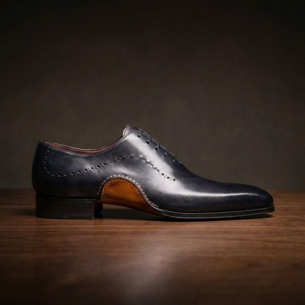 Black Leather Camden Oxfords Shoes
