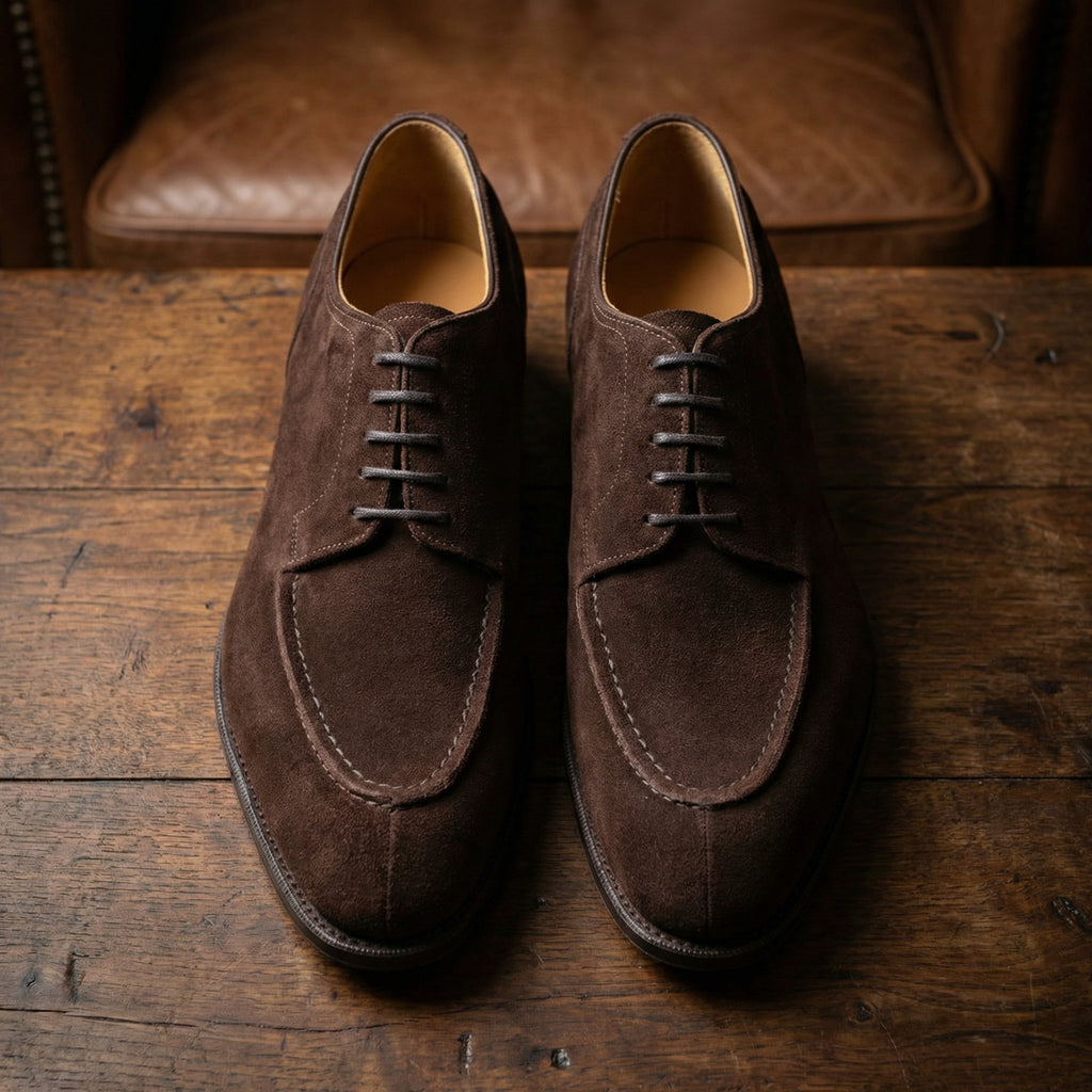 Brown Suede Hamlet Derby Shoes