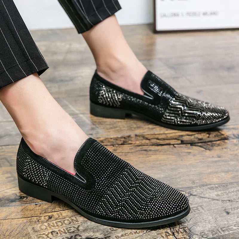 Black Leather Hand Work Zardozi Peshawari Loafers | Wedding Shoes for Groom | Shoes for Haldi Mehendi Sangeet