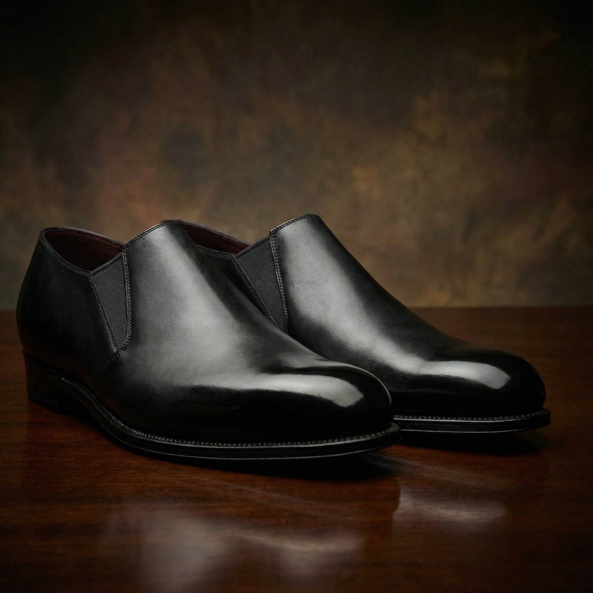 Luxury Edition - Artisian Made Black Italian Leather Worthing Loafers - Formal Shoes