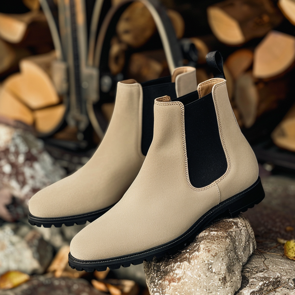 Beige Suede Carlo Chelsea Boot