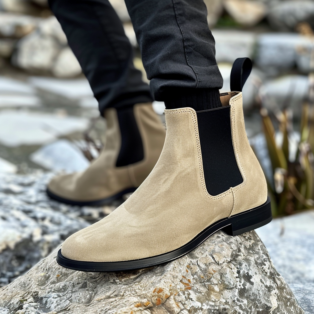 Beige chelsea boot sales