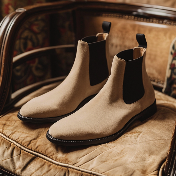 Beige Suede Bruno Chelsea Boot