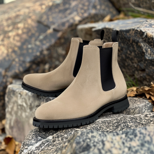 Beige Suede Cesare Chelsea Boot