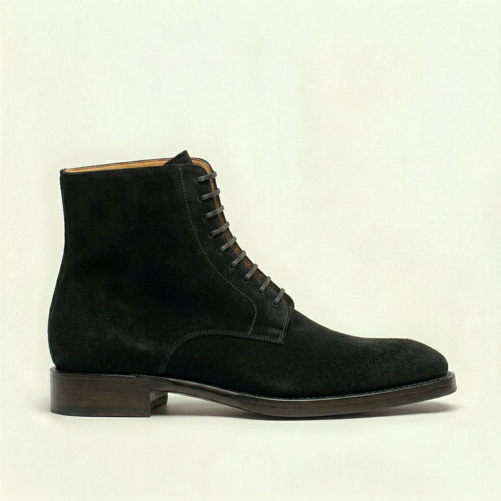 Black Suede Lucente Derby Boot