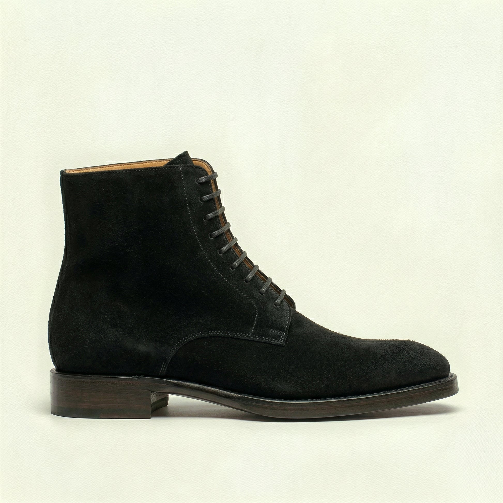 Black Suede Lucente Derby Boot