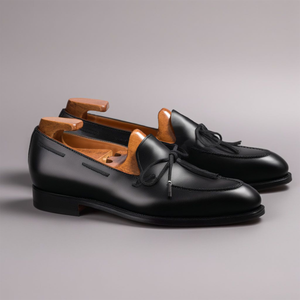 Black Leather Yukon Loafers